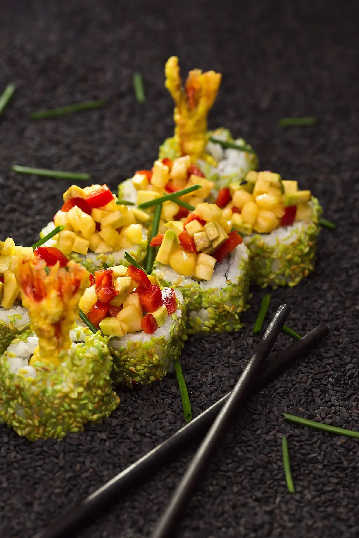 Tempura roll for a delivery menu
